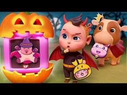 We're Going To A Pumpkin Patch - Animal Puzzle: Dairy Cow, Elephant, Pig, Rabbit - Halloween Pumpkin