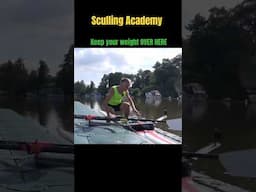 Keep your weight on the correct side - Sculling Academy taster