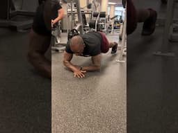 Dr Gene James- Cross-arm  push-ups ￼#fitover60