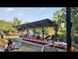 นั่งรถไฟจิ๋วที่ #ชานชาลาคาเฟ่ องครักษ์ นครนายก