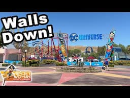 WALLS DOWN! | Wonder Woman Coaster CONSTRUCTION | Six Flags Magic Mountain