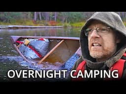 Fall Overnight Hot Tent Camping Trip Turns Cold | Canoe Capsize!