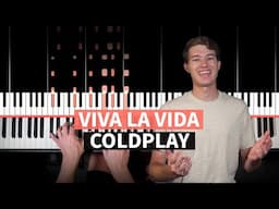 Viva La Vida - Coldplay - EASY PIANO TUTORIAL (accompaniment with chords)