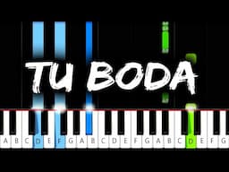 Oscar Maydon x Fuerza Regida - Tu Boda - Piano Tutorial