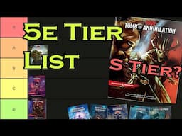 5e Adventure Module Tier List - No Spoilers