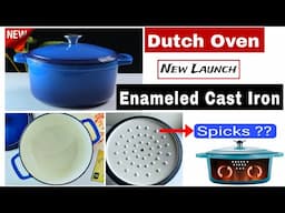 Enameled Cast Iron Dutch Oven Review In Hindi | Agaro Cast Iron Cookware | Cast Iron cookware review