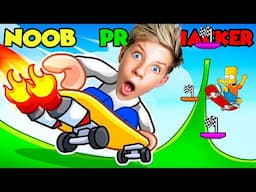 Obby but you're on a skateboard! Noob to Pro to HACKER!!