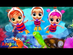 Ocean Diving Song | Animal Learning Videos | Little Angel Kids Songs & Nursery Rhymes