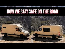 One thing we do to keep safe while we travel | Mercedes sprinter van conversion security