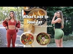 WHAT I EAT IN A DAY to lose fat and gain muscle | Body recomping