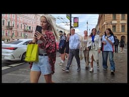 Rubinstein street - Nevsky Prospect Rainy walk St Petersburg Russia 2024