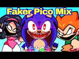 Friday Night Funkin' VS Faker Pico Mix FNF Update | Faker Sonic.EXE Vs Pico & Nene (FNF Mod)