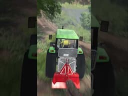 WINCHING LOGS WITH DEUTZ-FAHR AGROSTAR 8.31 & WINCH | Farming Simulator 25 #shorts #farmingsimulator