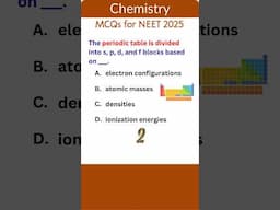 NEET Chemistry MCQs 17| Bite-Sized Challenges! #chemistry  #neet2025  #neetchemistry  #neetmcq