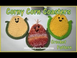 Corny Corn Coasters Crochet Pattern