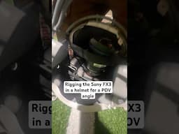 Rigging the Sony Fx3 in a helmet for a POV Angle 😨🏈🔥 #sonyfx3 #griprigs #cinematography