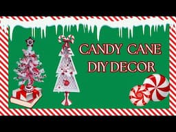 CANDY CANE DOLLAR TREE DIY - TRASH TO TREASURE CANDY CANE - CANDY CANE THRIFT FLIP - CANDY CANE LANE