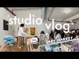 STUDIO VLOG ✦ behind the scenes, packing orders, & hosting my own art market (700 attendees!!)