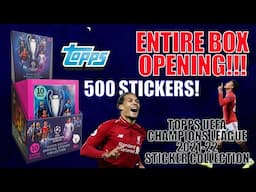 ENTIRE BOX OPENING! ☆ Topps CHAMPIONS LEAGUE 2021-22 Sticker Collection ☆ 500 STICKERS !!!