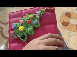 🎄Idea Navideña🎄hermoso Llavero de Pino 🌲 tejido a crochet | #tutorial #handmade #crochet