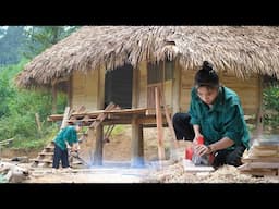 Building Windows and Wooden Walls for Stilt Houses, Mountain Life