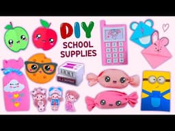 16 DIY SCHOOL SUPPLIES - Notebooks, Pencil Case, Bookmark and more...