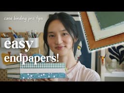 Case binding tips & tricks ⟡ how to improve sewing tension and glue endpapers stress-free