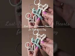 New! DIY Macrame Heart Keychain, Macramé Valentines Tutorial #macrame #macrametutorial