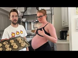 Best Friend Bakes My Lactation Cookies !!! (ABOUT TO  GO INTO LABOR!)