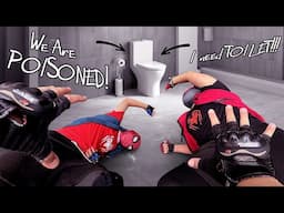 LATE FOR TOILET || Bad Guy poisoned SPIDER-MAN Bros, RUN NOW!!!