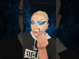 Drag Queen Makeup Tutorial! 💙✨ #drag #dragqueen #trendingshorts #dragmakeup #makeuptutorial