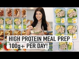 1-HOUR HIGH PROTEIN MEAL PREP | super easy, healthy meals for the week (macro friendly)!