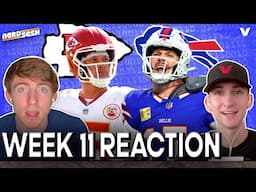 NFL Week 11 Reaction: Josh Allen & Bills OUT-DUEL Mahomes & Chiefs, Steelers UPSET Ravens | NerdSesh