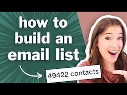 How to Build an Email List from ZERO 🚀 (step by step email marketing tutorial)