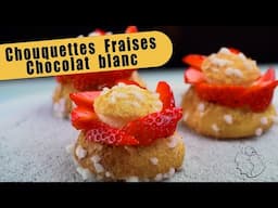 Recette ultra fraiche de chouquette fraises et chocolat blanc !