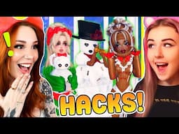 Testing TOP VIRAL CHRISTMAS TikTok Outfit Hacks In Dress To Impress with @callmehhaley on DTI!