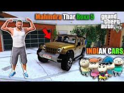 Franklin & Shinchan Buy New Golden Mahindra 5 Door Thar Roxx Car in GTA 5 | GTAV Avengers (Hindi)