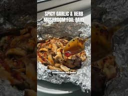 spicy garlic & herb mushroom foil bake, cooked in my air fryer :) #mushrooms #easymeal #garlic ic