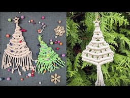 Christmas Tree Patterns DIY Macrame Ornaments and Keychains