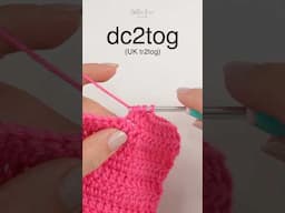 Double Crochet Two Together (dc2tog) [UK Treble Crochet Two Together (tr2tog)] #crochettutorial