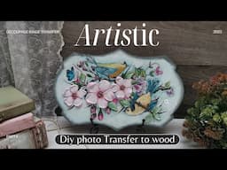 DIY Photo Transfer To Wood| Image Transfer To Wood With Mod Podge|How To Transfer A Picture To Wood.