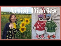 Let's catch up ☕ Artist Diaries🌻picking sunflowers & mini shop update