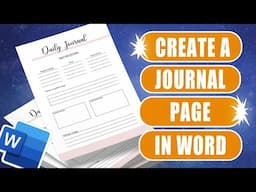 Create an easy journal page in word