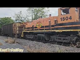 Local short line East Tennessee Railway moving cars in Johnson City TN.