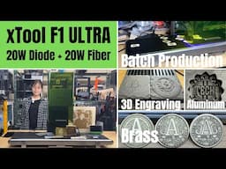 xTool F1 Ultra: 20W Diode + 20W Fiber (IR) Dual Laser, 3D Metal Engraving