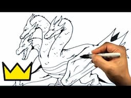 How to Draw GHIDORAH from GODZILLA