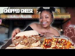 HOMEMADE CHOPPED CHEESE W/CHOPPED CHEESE FRIES MUKBANG