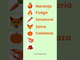 Can you name these Orange Emojis in Spanish? #spanishvocabulary