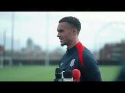 USMNT ANTONEE ROBINSON talks prior to Team USA 2nd leg of the Nations League quarterfinals v Jamaica