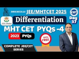 Master Differentiation: MHT CET PYQ Part 5 Prep Made Easy! 2023 PYQs